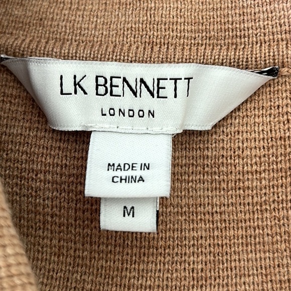 LK Bennett Miranda Camel Knit Belted Cardigan Sweater - M - Picture 13 of 16